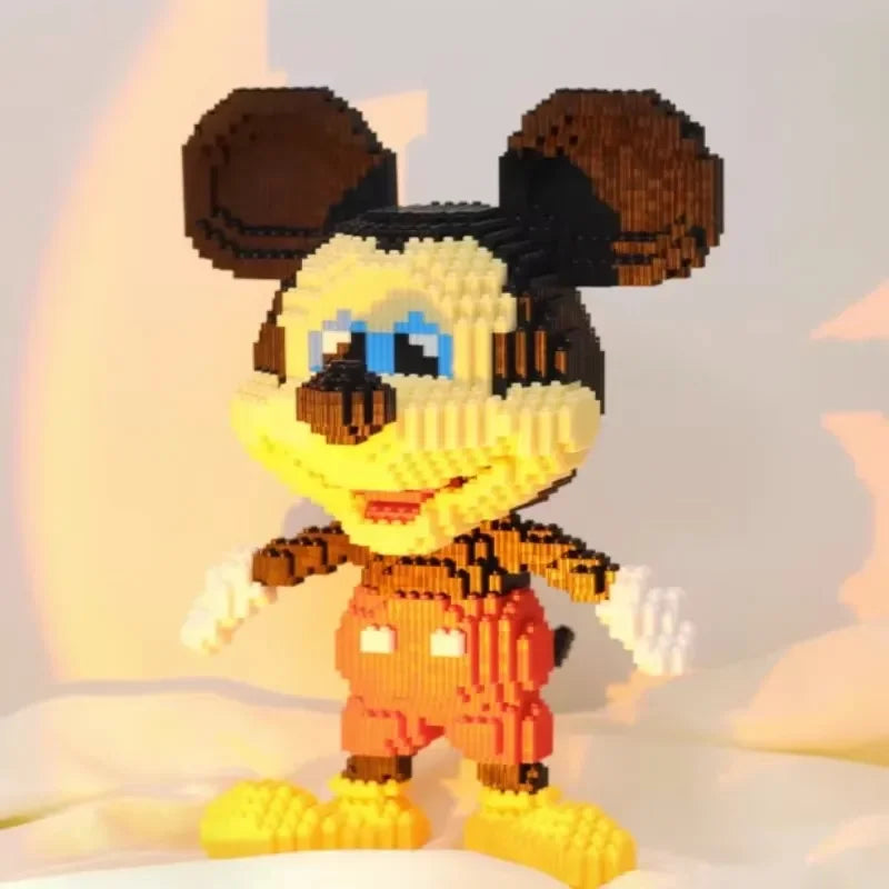2024 New Disney Mickey Mouse Assembled Building Block Puzzle Toys DIY Cartoon 3D Model Children's Birthday Christmas Gifts