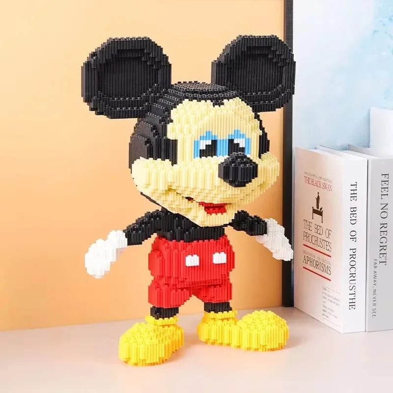 2024 New Disney Mickey Mouse Assembled Building Block Puzzle Toys DIY Cartoon 3D Model Children's Birthday Christmas Gifts
