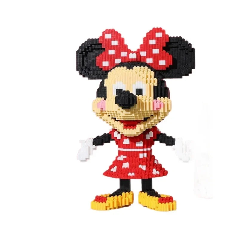 2024 New Disney Mickey Mouse Assembled Building Block Puzzle Toys DIY Cartoon 3D Model Children's Birthday Christmas Gifts